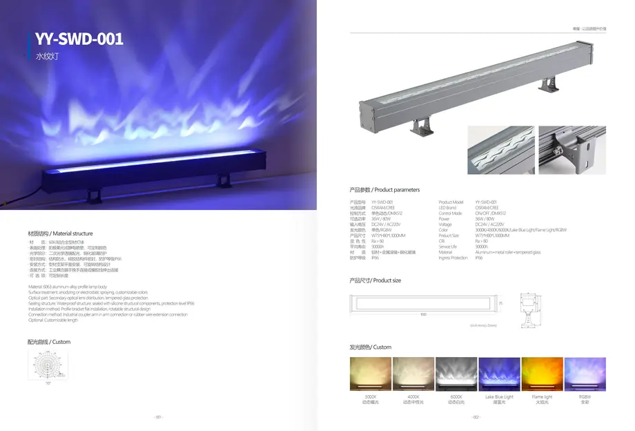 LED Wall Washer Light YY-SWD-001 outdoor lighting product detail