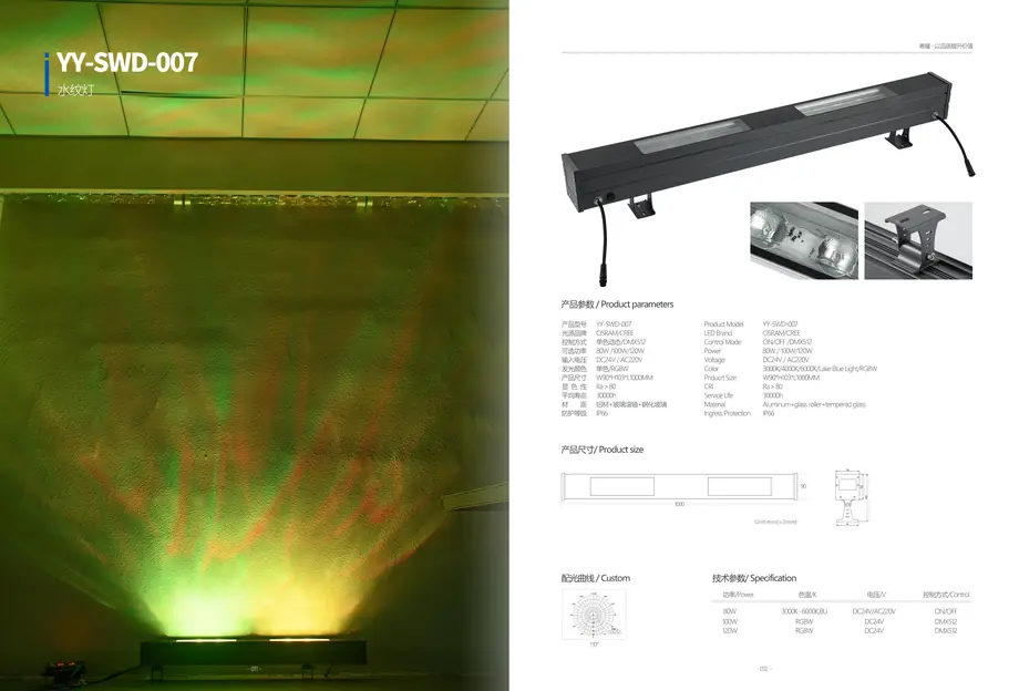LED Wall Washer Light YY-SWD-007 outdoor lighting product detail