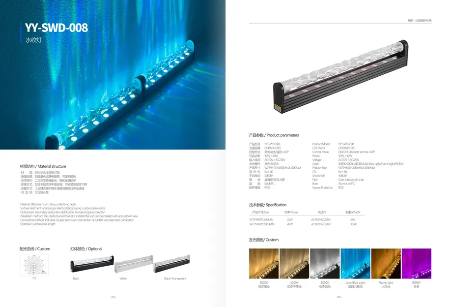 LED Wall Washer Light YY-SWD-008 outdoor lighting product detail
