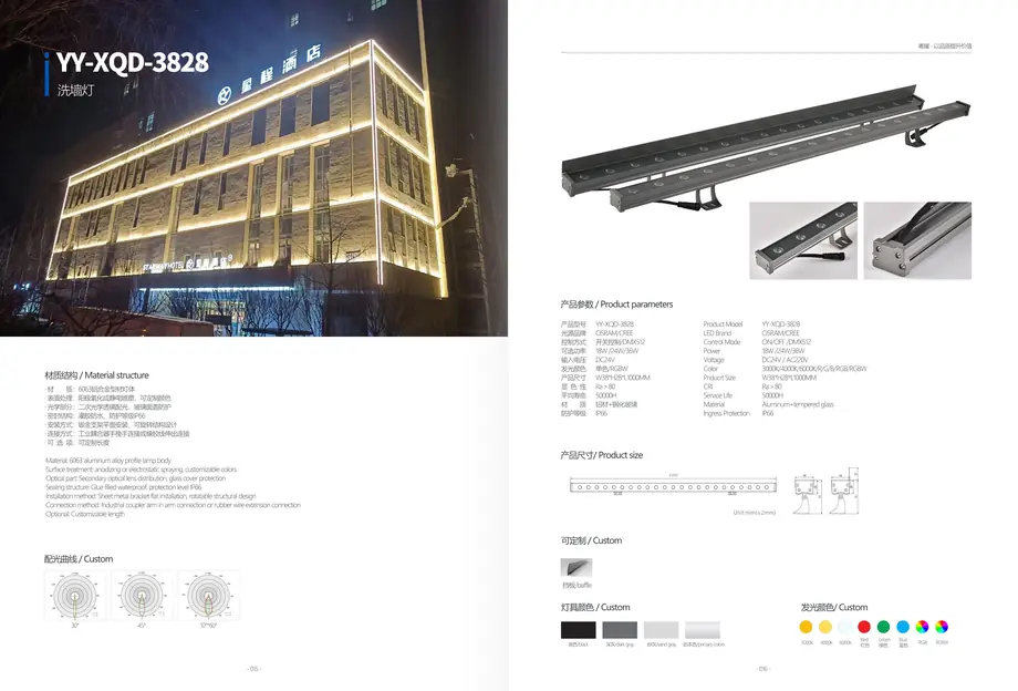LED Wall Washer Light YY-XQD-3528 outdoor lighting product detail