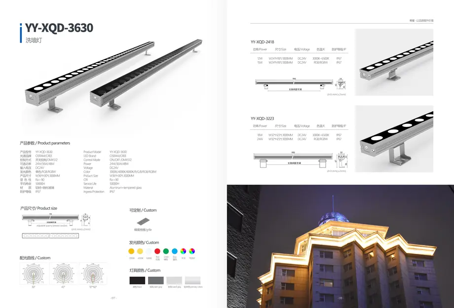 LED Wall Washer Light YY-XQD-3530 outdoor lighting product detail
