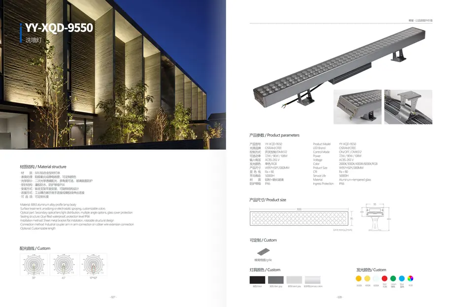 LED Wall Washer Light YY-XQD-3527 outdoor lighting product detail