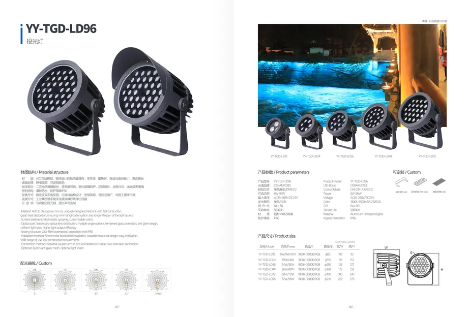 LED Flood Light YY-TGD-LY300 outdoor lighting product detail