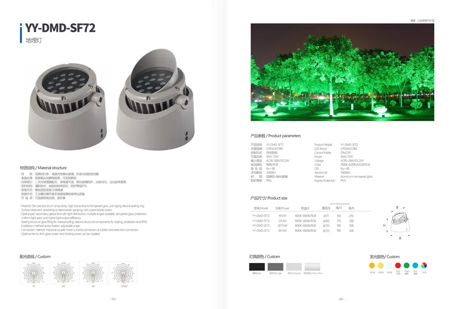 LED Underground Step Light YY-DMD-YY48 outdoor lighting product detail