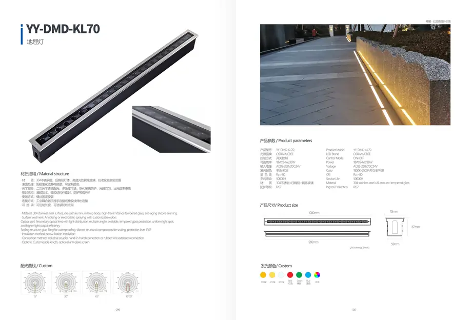 LED Underground Step Light YY-DMD-Q260 outdoor lighting product detail