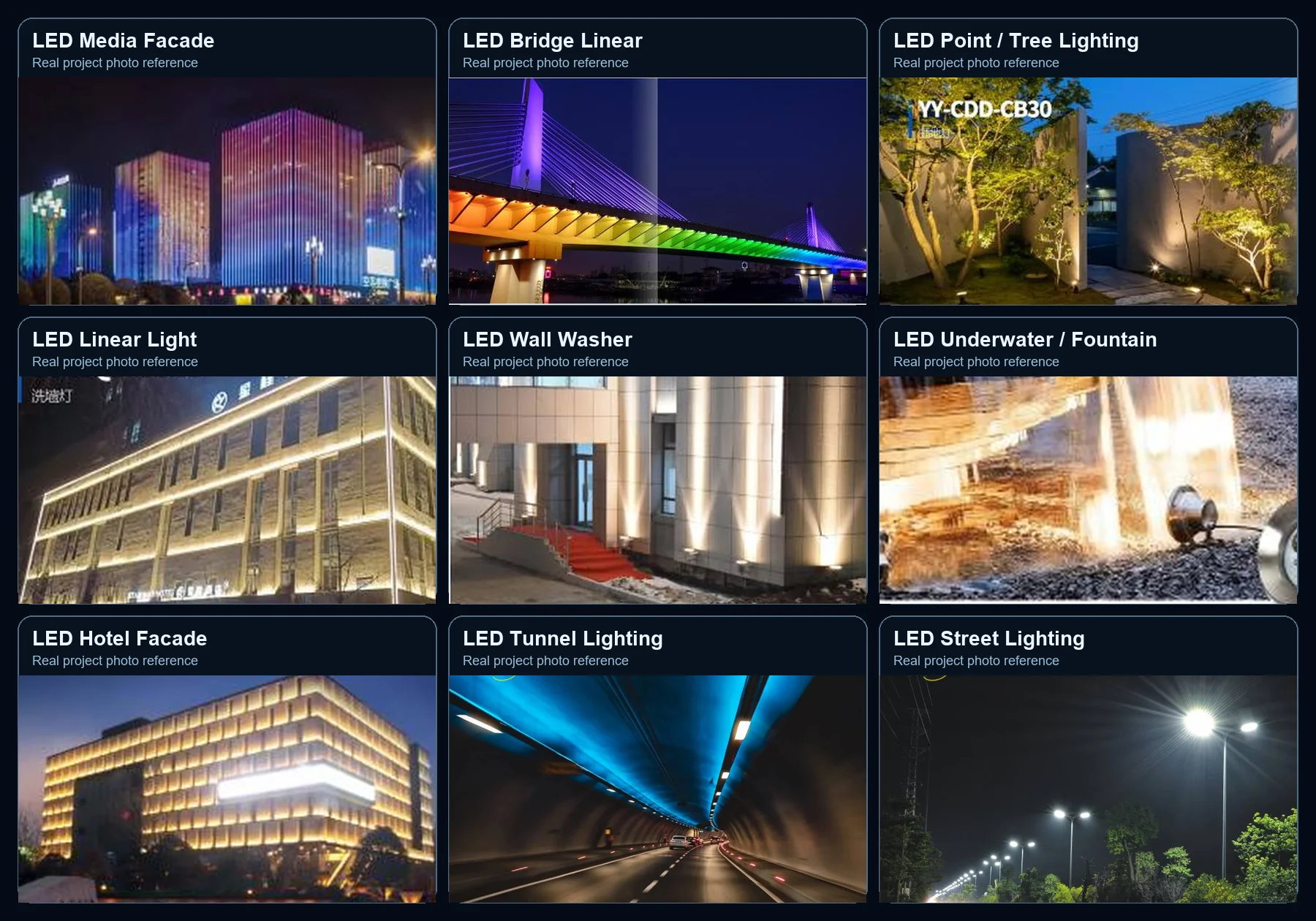 Topeng architectural LED lighting real project photo portfolio