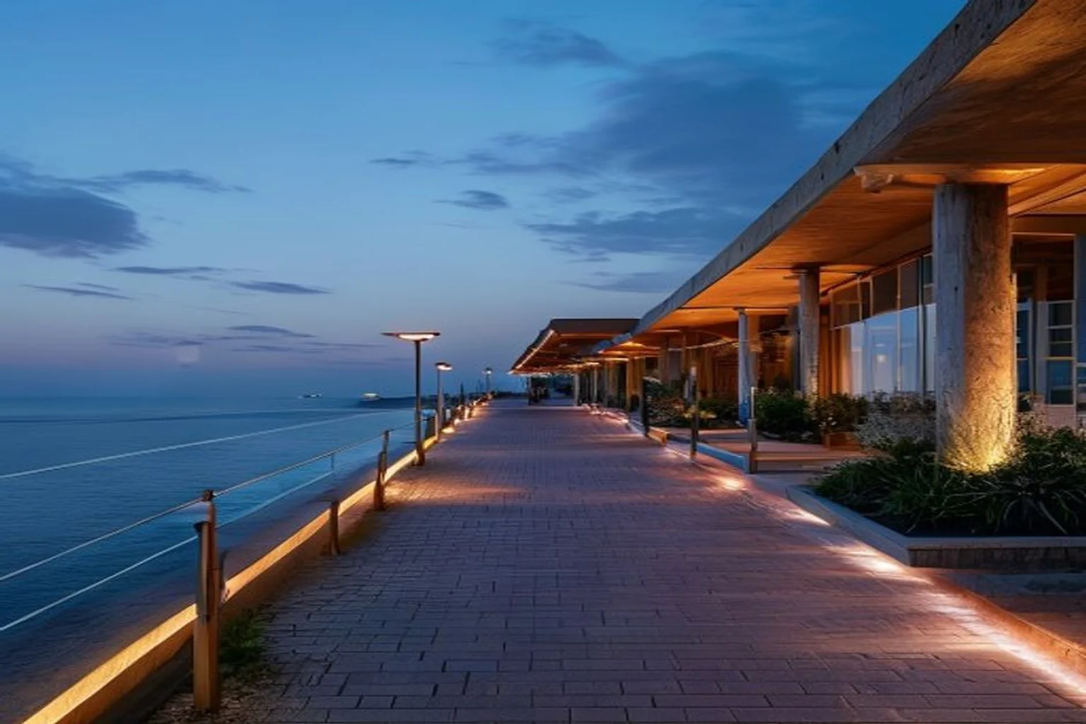 Photoreal Saudi outdoor lighting decision context for Outdoor Lighting Specifications for Saudi Red Sea Coastal Resorts